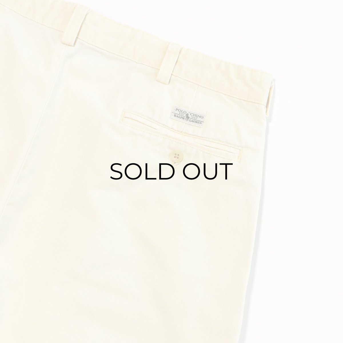 画像6: 90's Polo by Ralph Lauren "POLO CHINO" COTTON TWILL TUCK SHORTS "MADE IN USA" 【W35 程度】 (6)