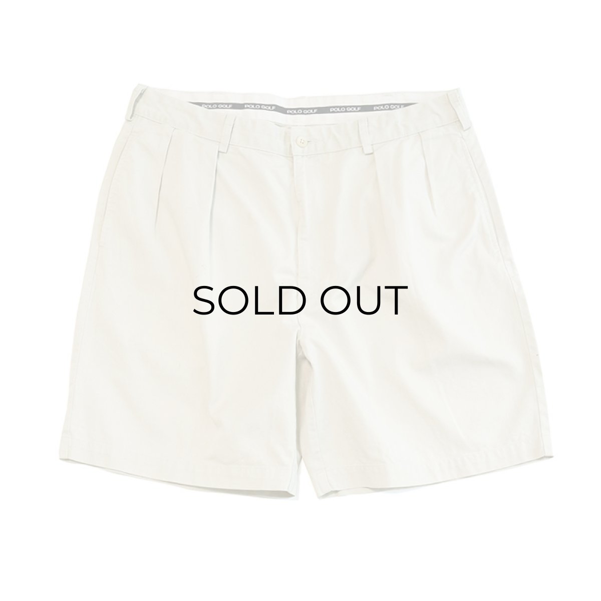 画像2: 〜90's POLO GOLF COTTON TWILL TUCK SHORTS "MADE IN USA" 【W37 程度】 (2)