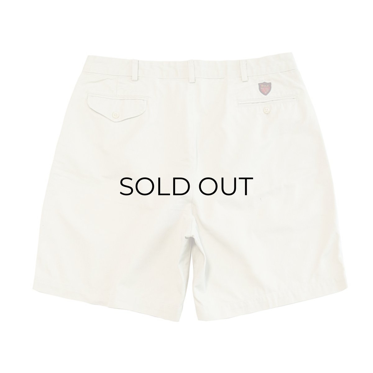 画像3: 〜90's POLO GOLF COTTON TWILL TUCK SHORTS "MADE IN USA" 【W37 程度】 (3)