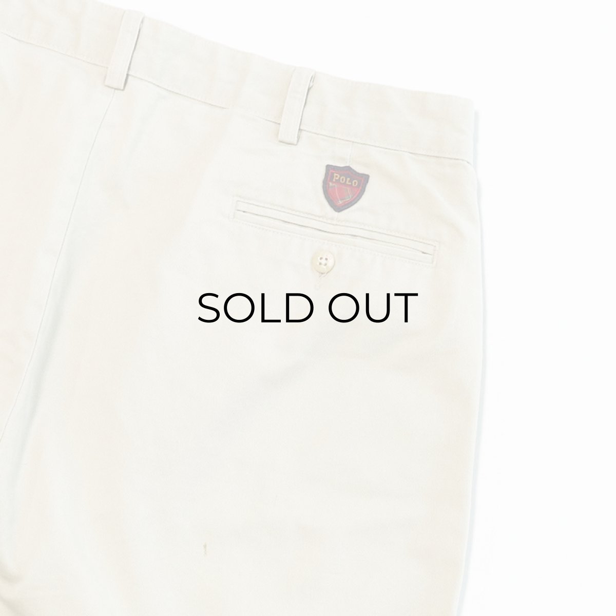 画像5: 〜90's POLO GOLF COTTON TWILL TUCK SHORTS "MADE IN USA" 【W37 程度】 (5)