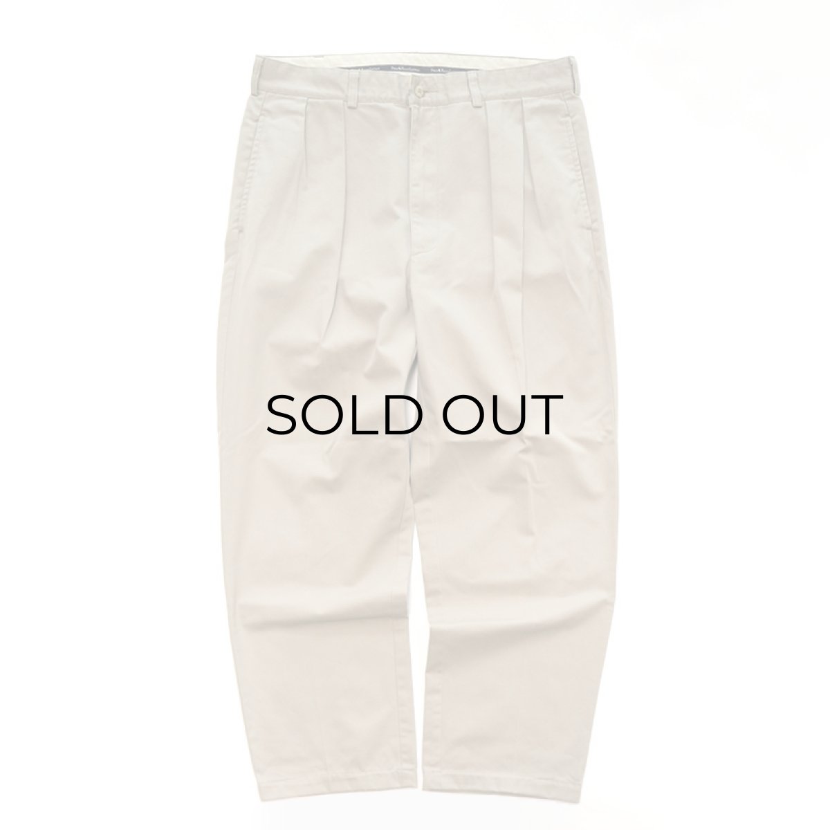画像1: 90's Polo by Ralph Lauren "POLO CHINO" COTTON TWILL TUCK PANTS "MADE IN CANADA"【W36 x L29.5 程度】 (1)