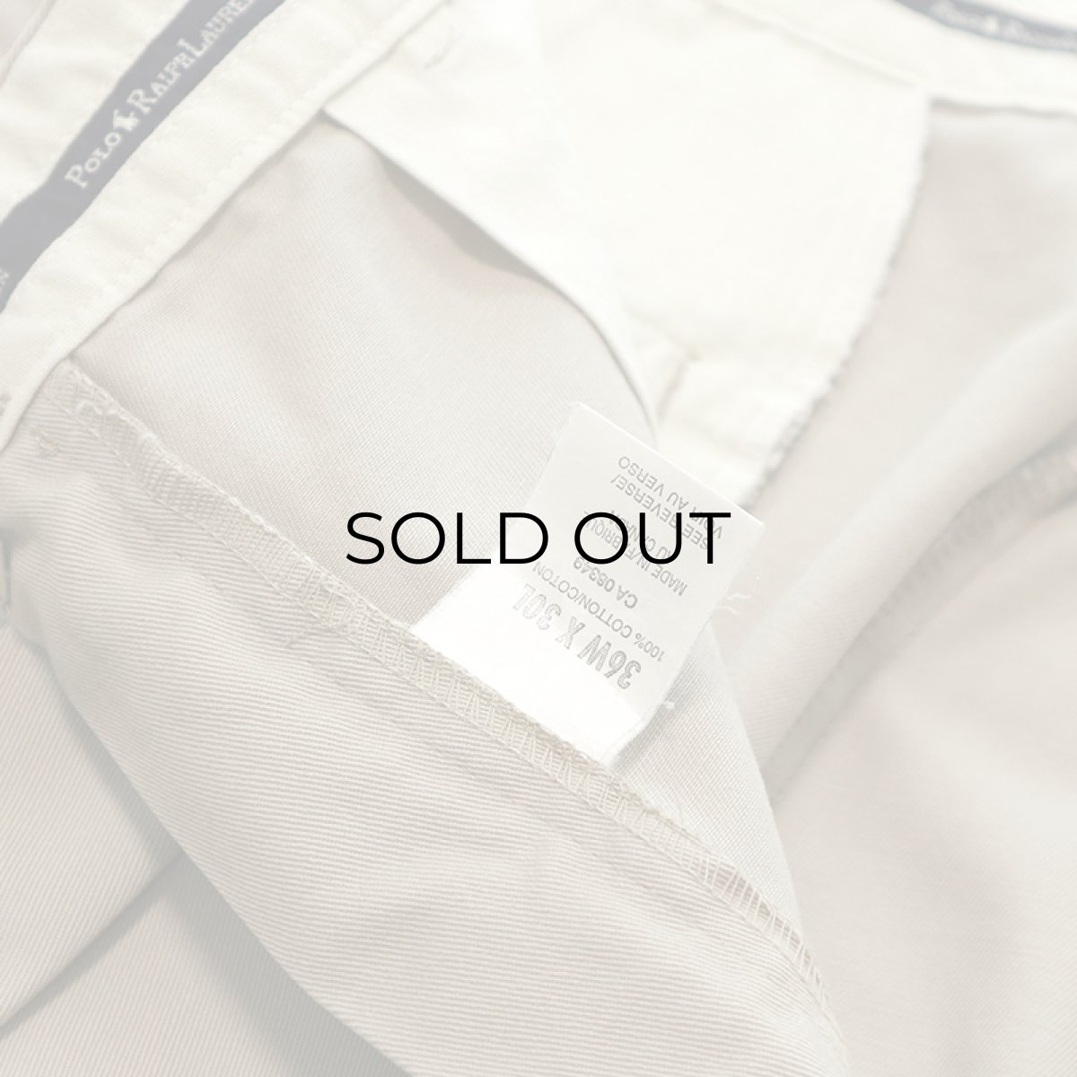 画像7: 90's Polo by Ralph Lauren "POLO CHINO" COTTON TWILL TUCK PANTS "MADE IN CANADA"【W36 x L29.5 程度】 (7)