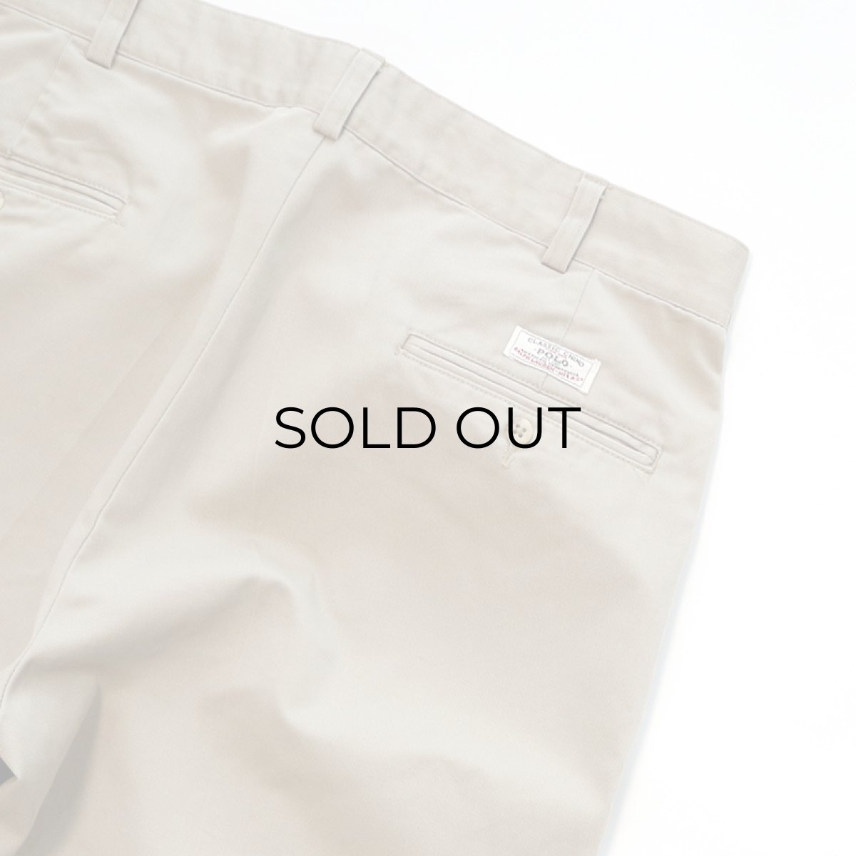 画像6: 90's Polo by Ralph Lauren "POLO CHINO" COTTON TWILL TUCK PANTS "MADE IN CANADA"【W36 x L29.5 程度】 (6)
