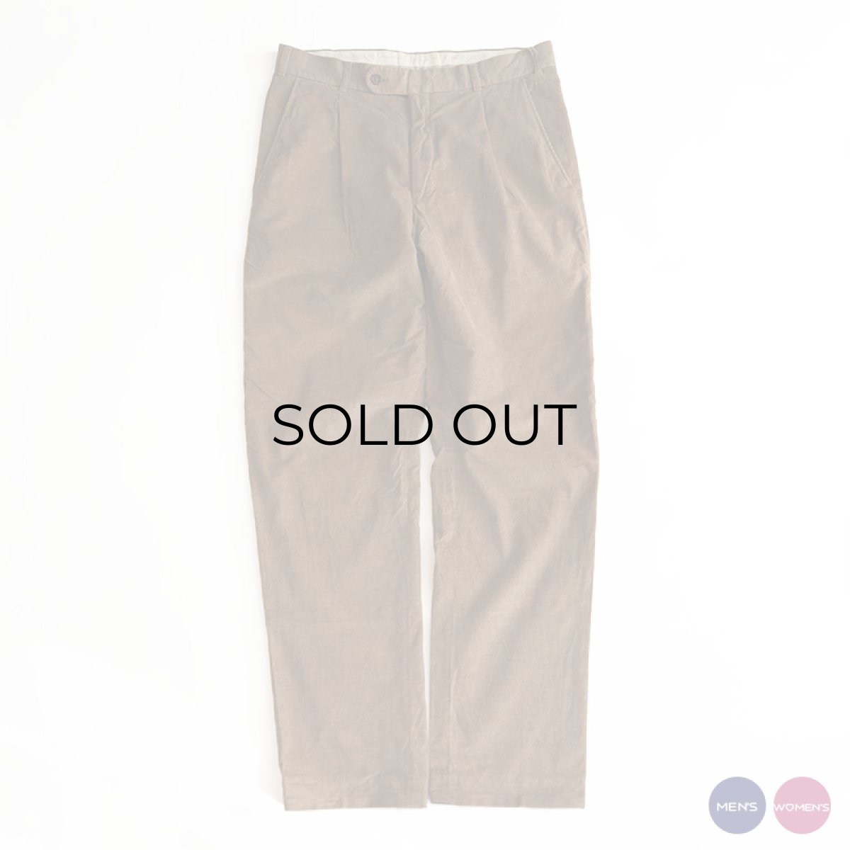 画像1: Heruc Galeria COTTON CASHMERE CORDUROY TUCK PANTS【W33 x L33 程度】 (1)