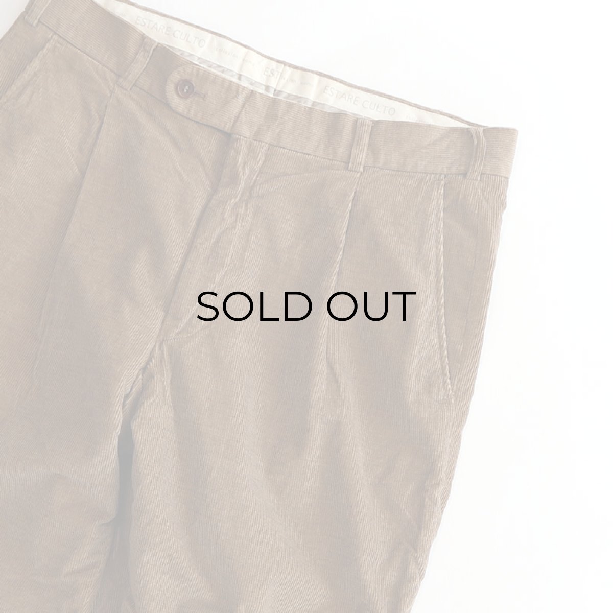 画像4: Heruc Galeria COTTON CASHMERE CORDUROY TUCK PANTS【W33 x L33 程度】 (4)