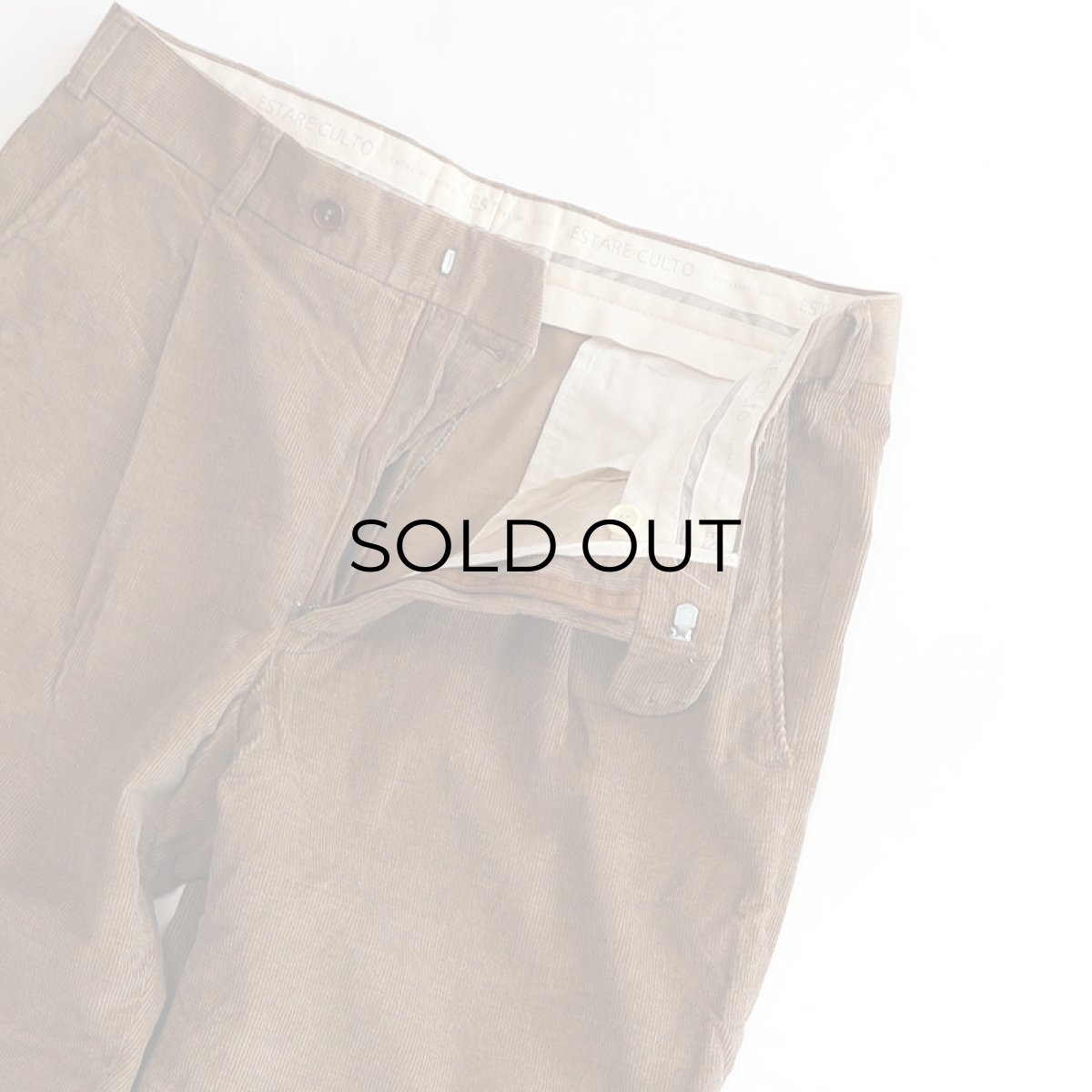 画像5: Heruc Galeria COTTON CASHMERE CORDUROY TUCK PANTS【W33 x L33 程度】 (5)