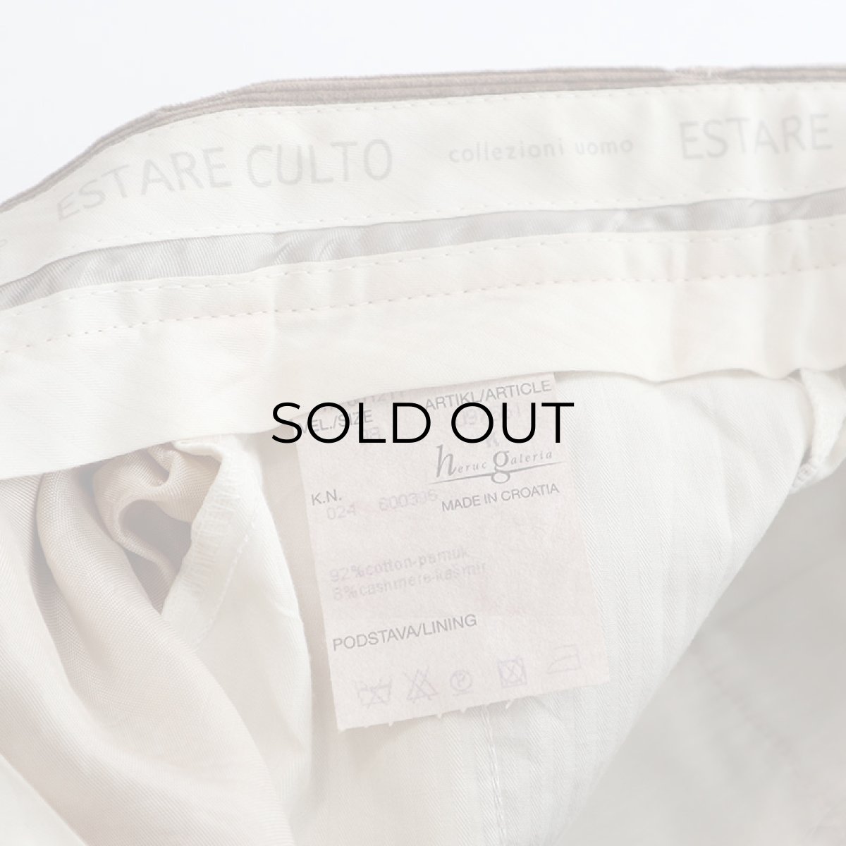 画像9: Heruc Galeria COTTON CASHMERE CORDUROY TUCK PANTS【W33 x L33 程度】 (9)