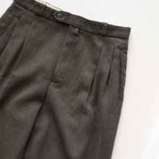 画像4: Old River WOOL POLYESTER WHIPCOAD TUCK SLACKS "MADE IN ITALY" 【W31 x L29 程度】 (4)