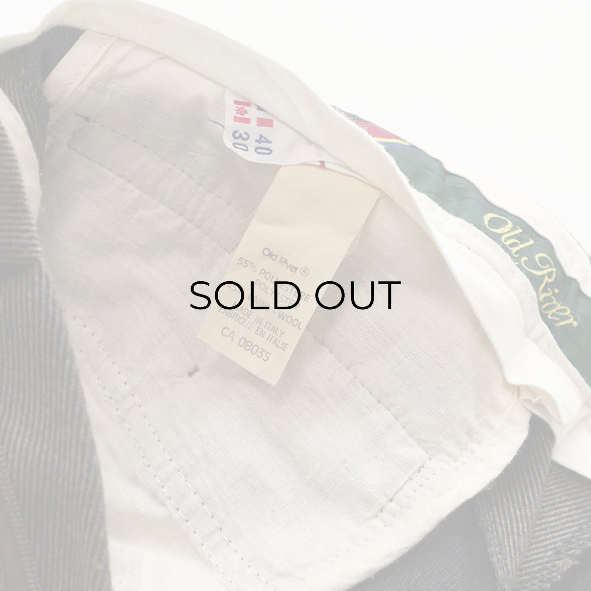 画像10: Old River WOOL POLYESTER WHIPCOAD TUCK SLACKS "MADE IN ITALY" 【W31 x L29 程度】 (10)