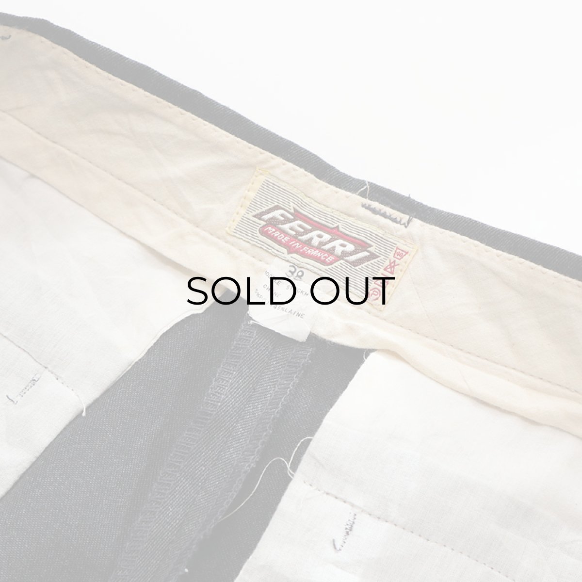 画像8: OLD FERRI WOOL TUCK SLACKS "MADE IN FRANCE" 【W30 x L28 程度】 (8)