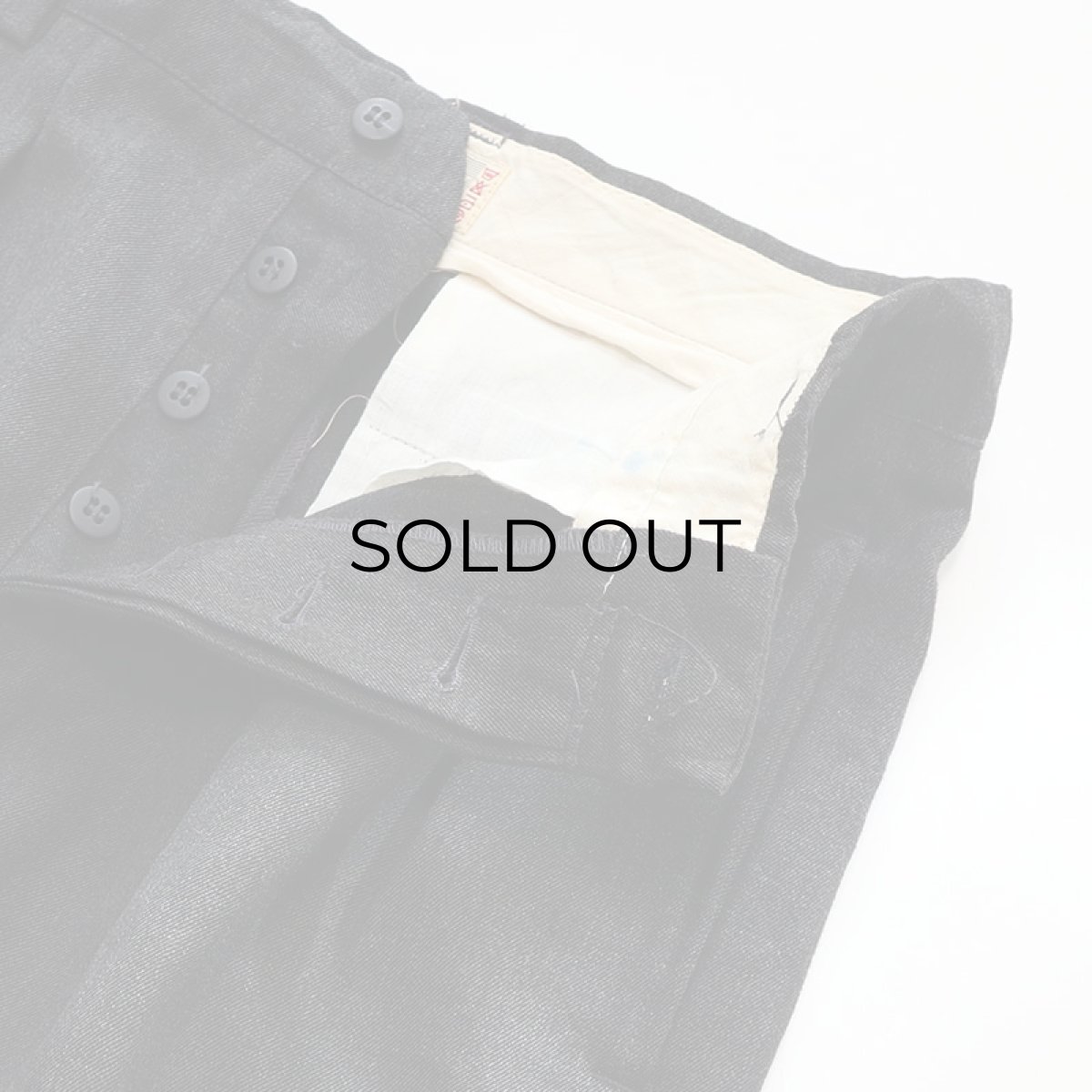画像4: OLD FERRI WOOL TUCK SLACKS "MADE IN FRANCE" 【W30 x L28 程度】 (4)