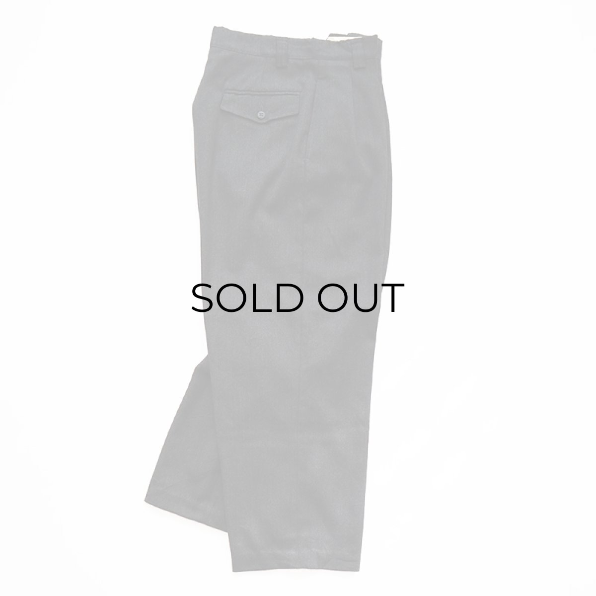 画像2: OLD FERRI WOOL TUCK SLACKS "MADE IN FRANCE" 【W30 x L28 程度】 (2)