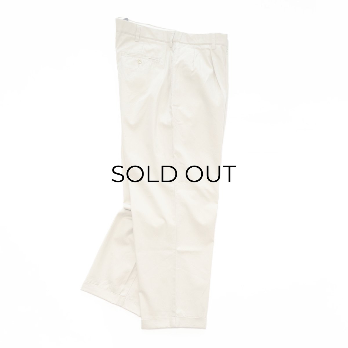 画像2: Polo by Ralph Lauren Lt.Oz. COTTON TWILL TUCK PANTS【W37 x L28 程度】 (2)