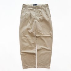 画像1: 90's Polo by Ralph Lauren "POLO CHINO" COTTON TWILL TUCK PANTS【W34 x L32 程度】 (1)