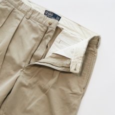 画像4: 90's Polo by Ralph Lauren "POLO CHINO" COTTON TWILL TUCK PANTS【W34 x L32 程度】 (4)