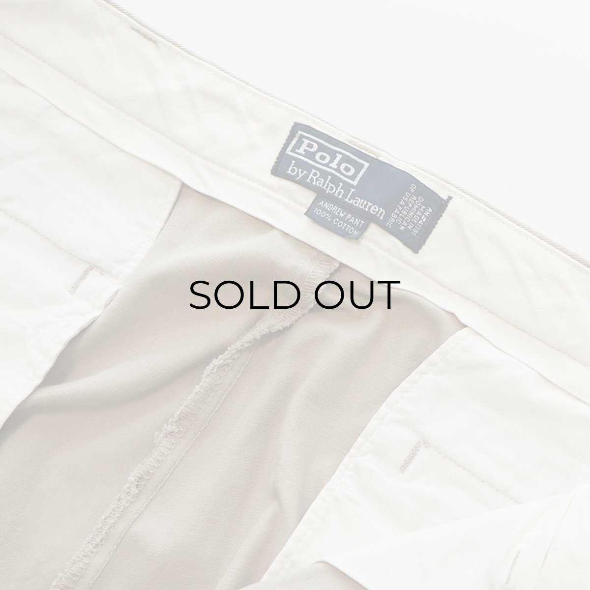 画像6: 90's Polo by Ralph Lauren "POLO CHINO" COTTON TWILL TUCK PANTS【W34 x L32 程度】 (6)