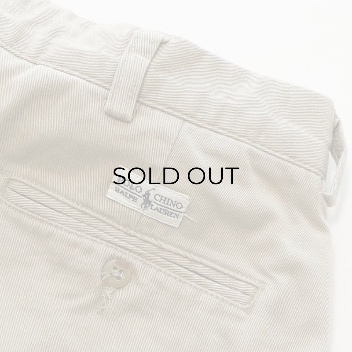 画像8: 90's Polo by Ralph Lauren "POLO CHINO" COTTON TWILL TUCK PANTS【W34 x L32 程度】 (8)