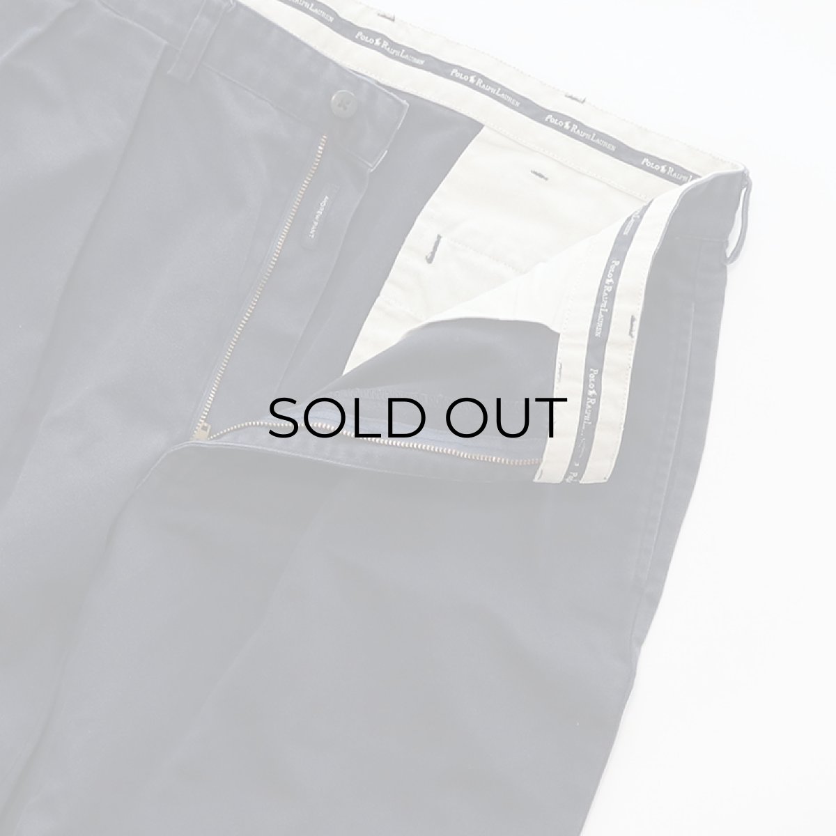 画像4: 90's Polo by Ralph Lauren "POLO CHINO" COTTON TWILL TUCK PANTS【W35 x L30 程度】 (4)