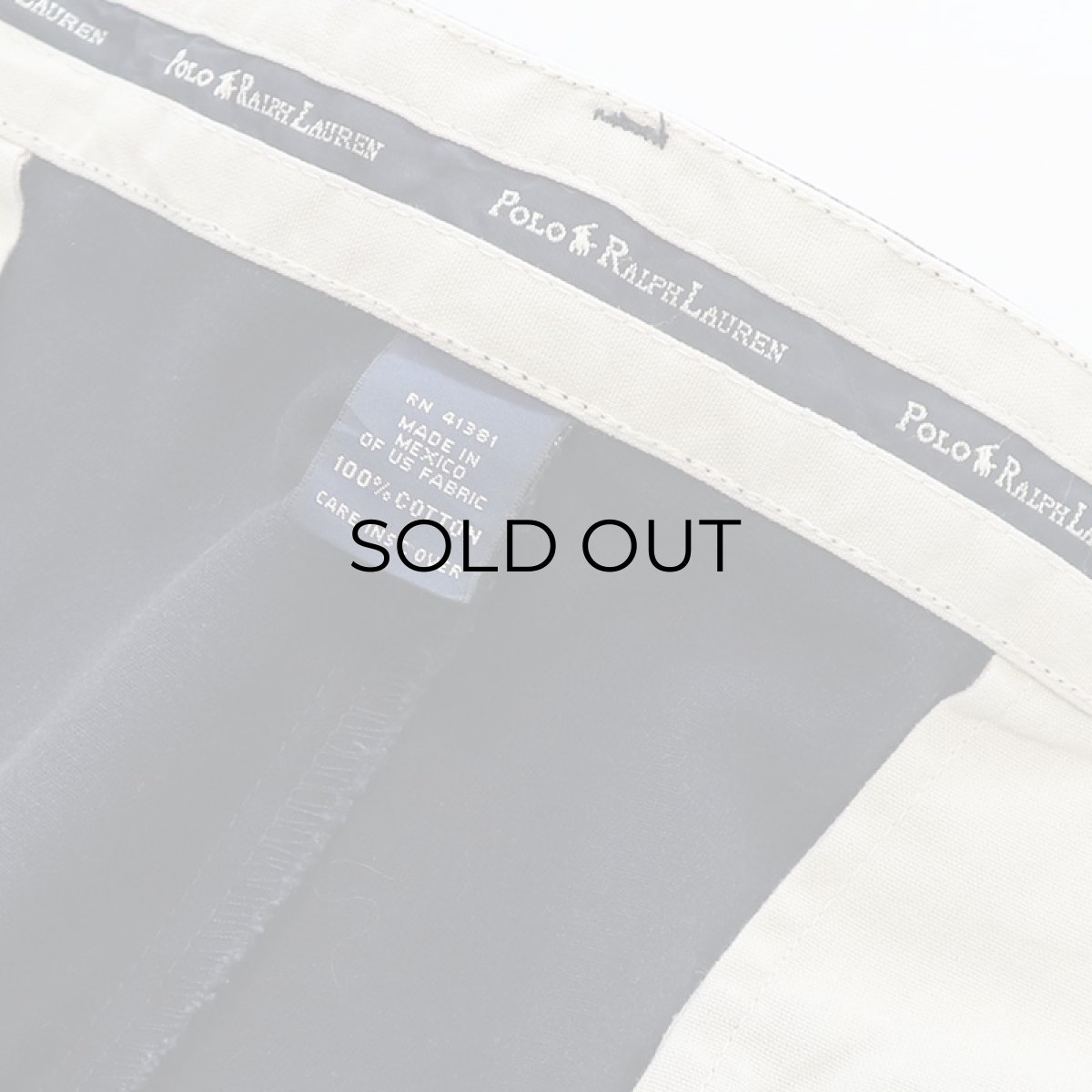 画像7: 90's Polo by Ralph Lauren "POLO CHINO" COTTON TWILL TUCK PANTS【W35 x L30 程度】 (7)