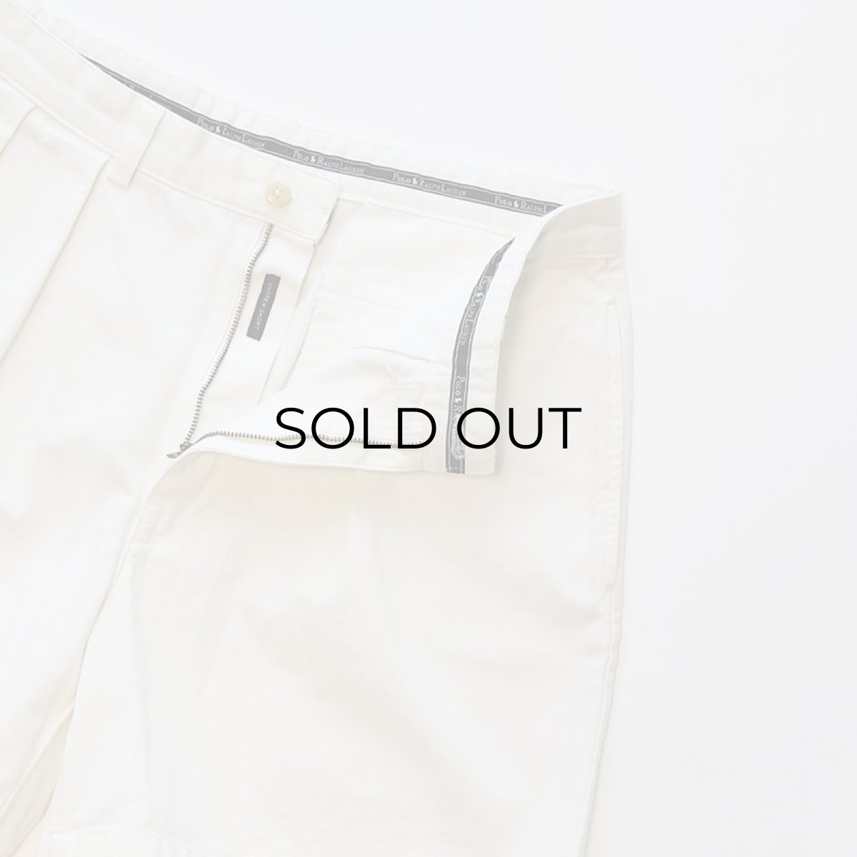 画像4: 〜00's Polo by Ralph Lauren "POLO CHINO" COTTON TWILL TUCK SHORTS 【W33 程度】 (4)