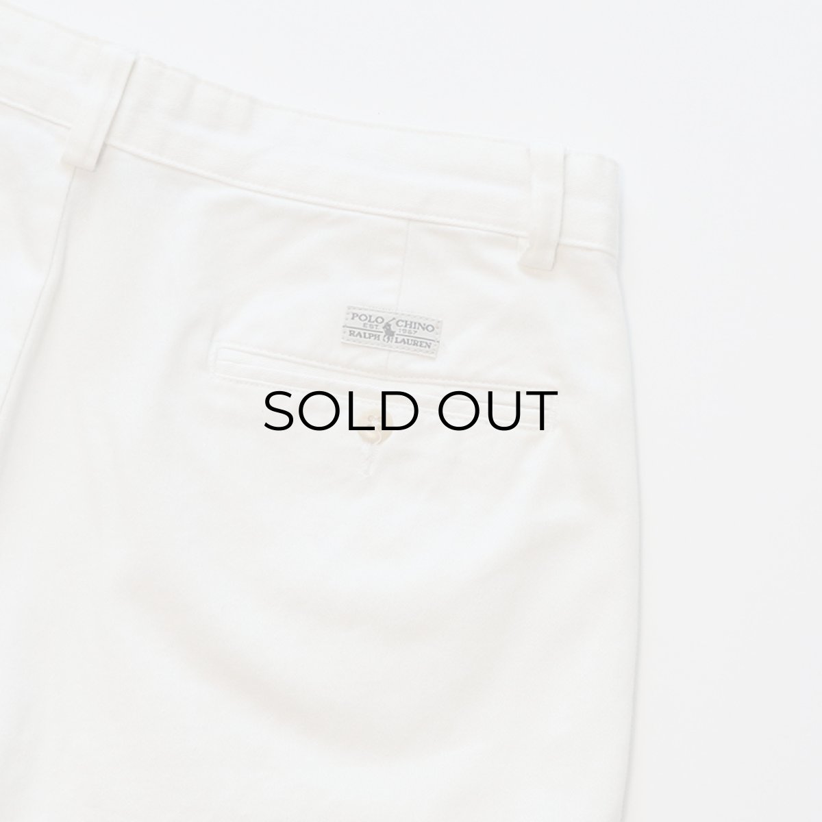 画像5: 〜00's Polo by Ralph Lauren "POLO CHINO" COTTON TWILL TUCK SHORTS 【W33 程度】 (5)