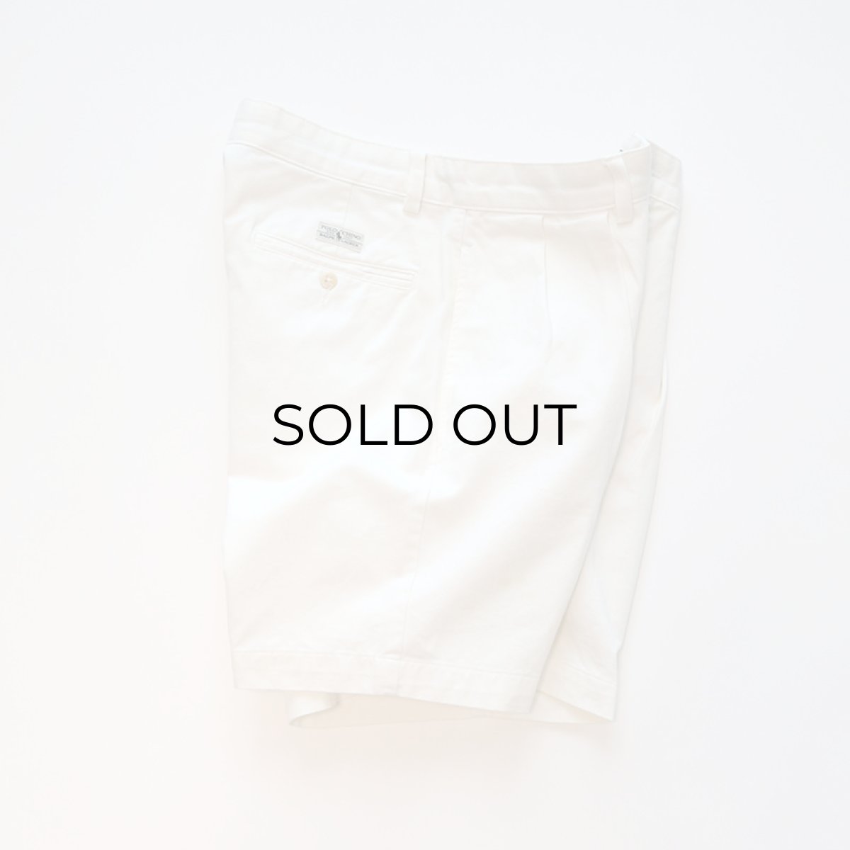 画像2: 〜00's Polo by Ralph Lauren "POLO CHINO" COTTON TWILL TUCK SHORTS 【W33 程度】 (2)