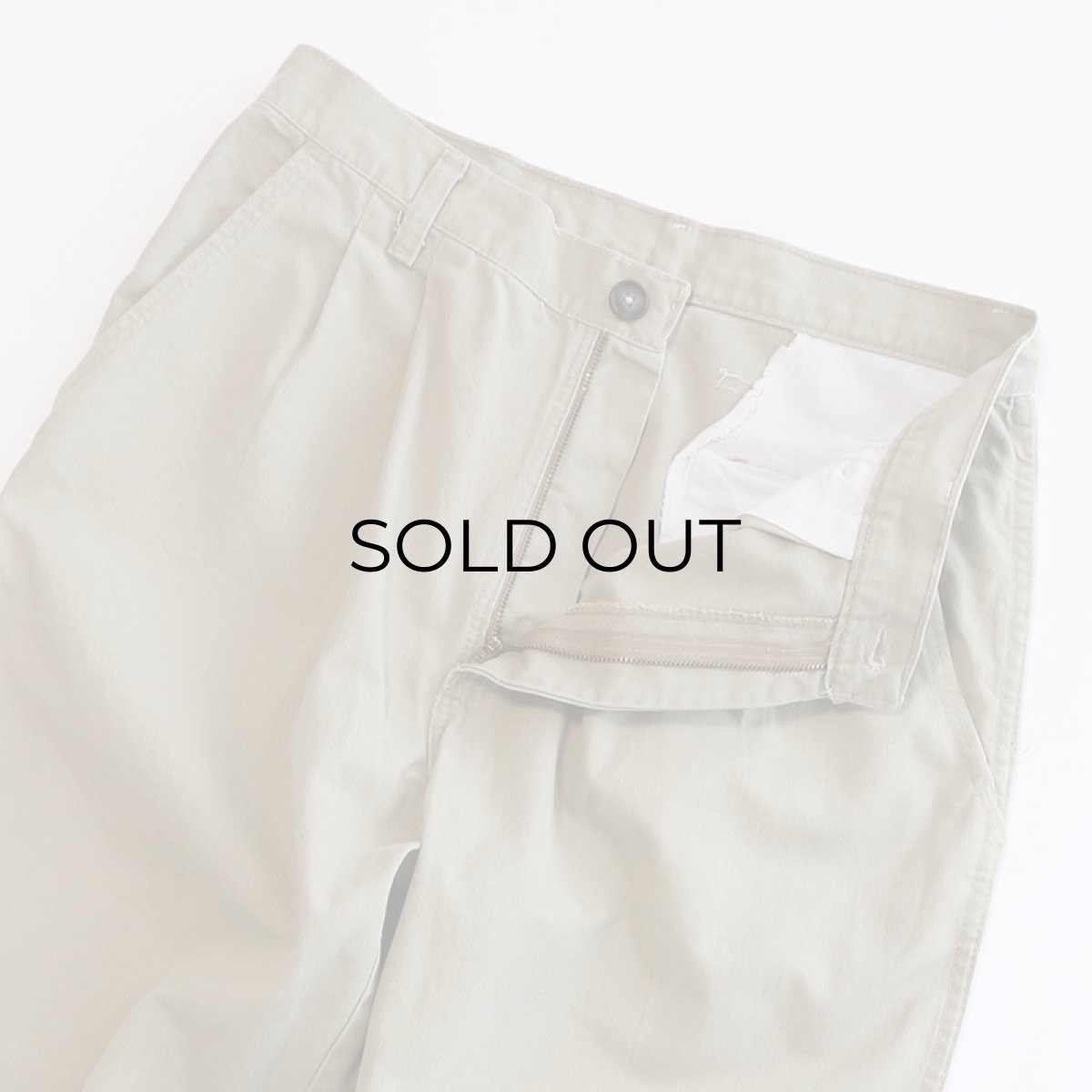 画像4: 80's Wrangler COTTON TWILL TUCK PANTS "MADE IN USA"【W32 x L30 程度】 (4)