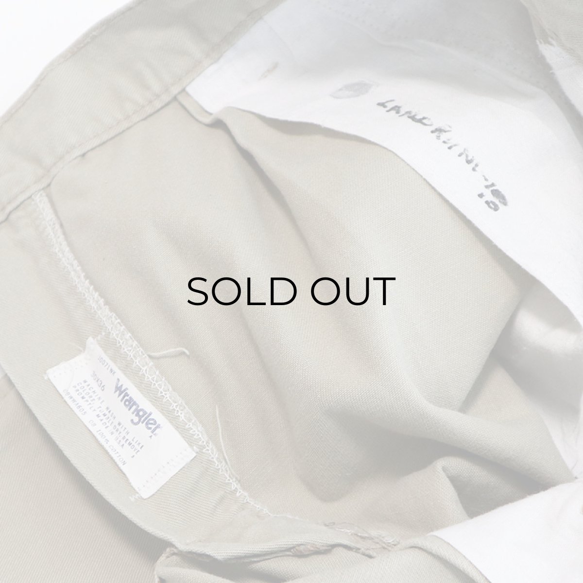 画像10: 80's Wrangler COTTON TWILL TUCK PANTS "MADE IN USA"【W32 x L30 程度】 (10)