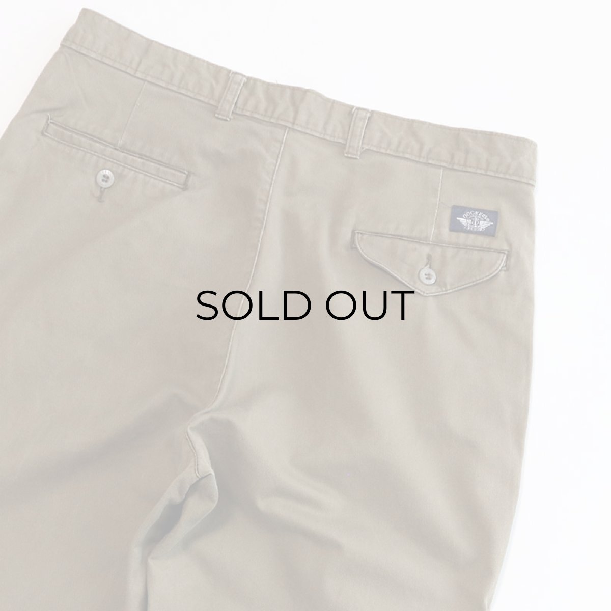 画像7: 〜90's DOCKERS COTTON TWILL TUCK PANTS【W34 x L29.5 程度】 (7)