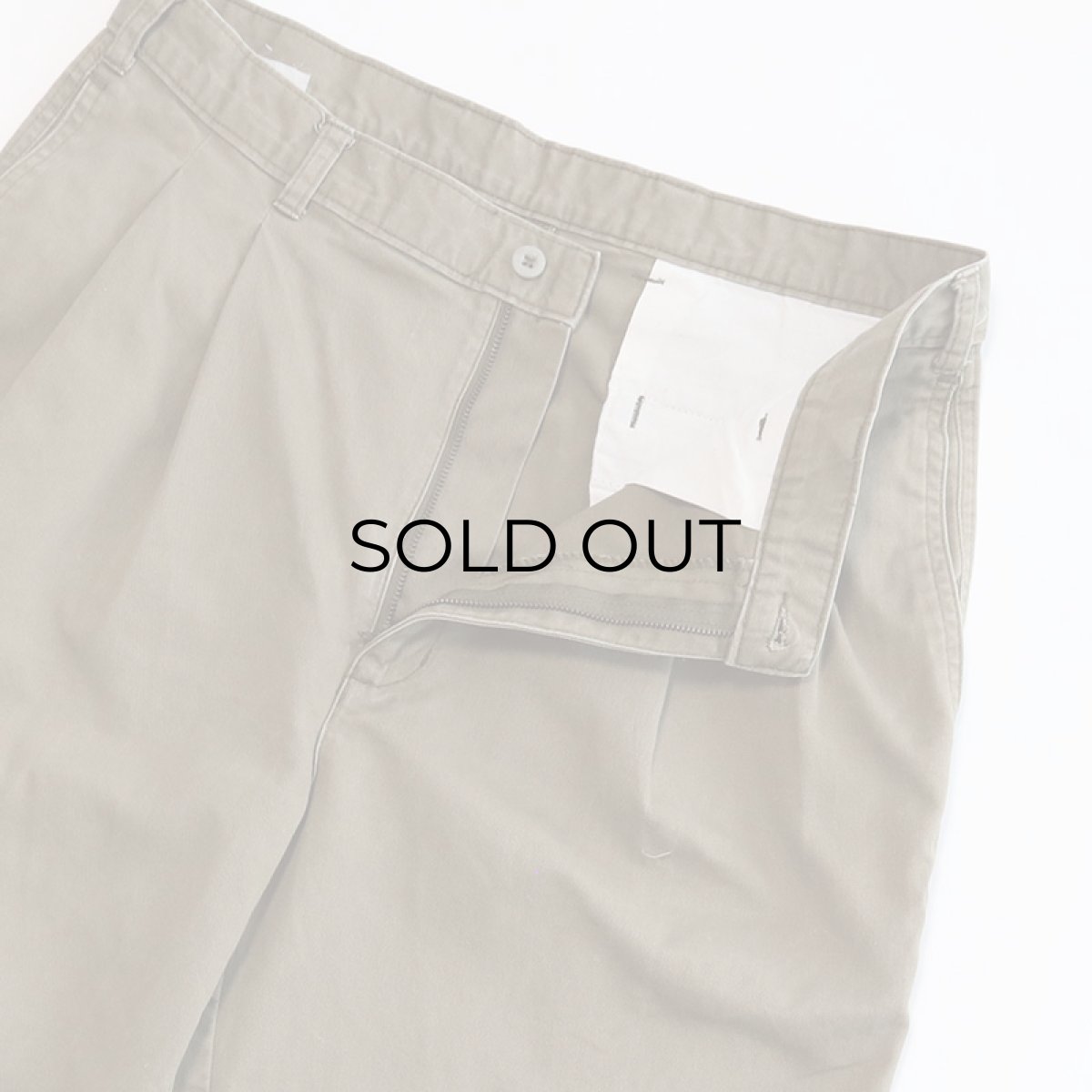 画像4: 〜90's DOCKERS COTTON TWILL TUCK PANTS【W34 x L29.5 程度】 (4)
