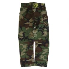 画像4: 〜80's GUNG HO COTTON NYLON WOODLAND CAMOUFLAGE M-43 style CARGO PANTS "DEADSTOCK"【W34 x L32 程度】 (4)