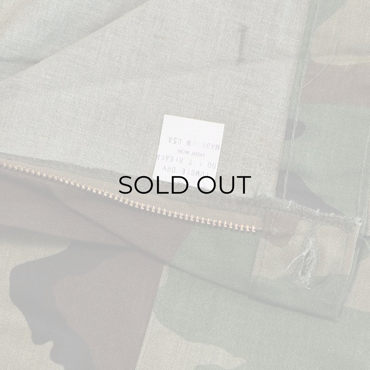 画像9: 〜80's GUNG HO COTTON NYLON WOODLAND CAMOUFLAGE M-43 style CARGO PANTS "DEADSTOCK"【W34 x L32 程度】 (9)