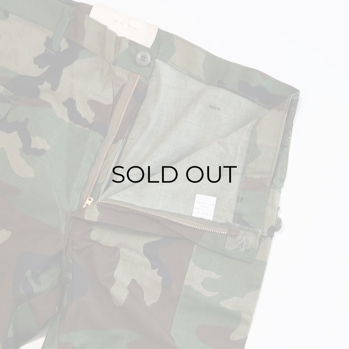 画像5: 〜80's GUNG HO COTTON NYLON WOODLAND CAMOUFLAGE M-43 style CARGO PANTS "DEADSTOCK"【W34 x L32 程度】 (5)