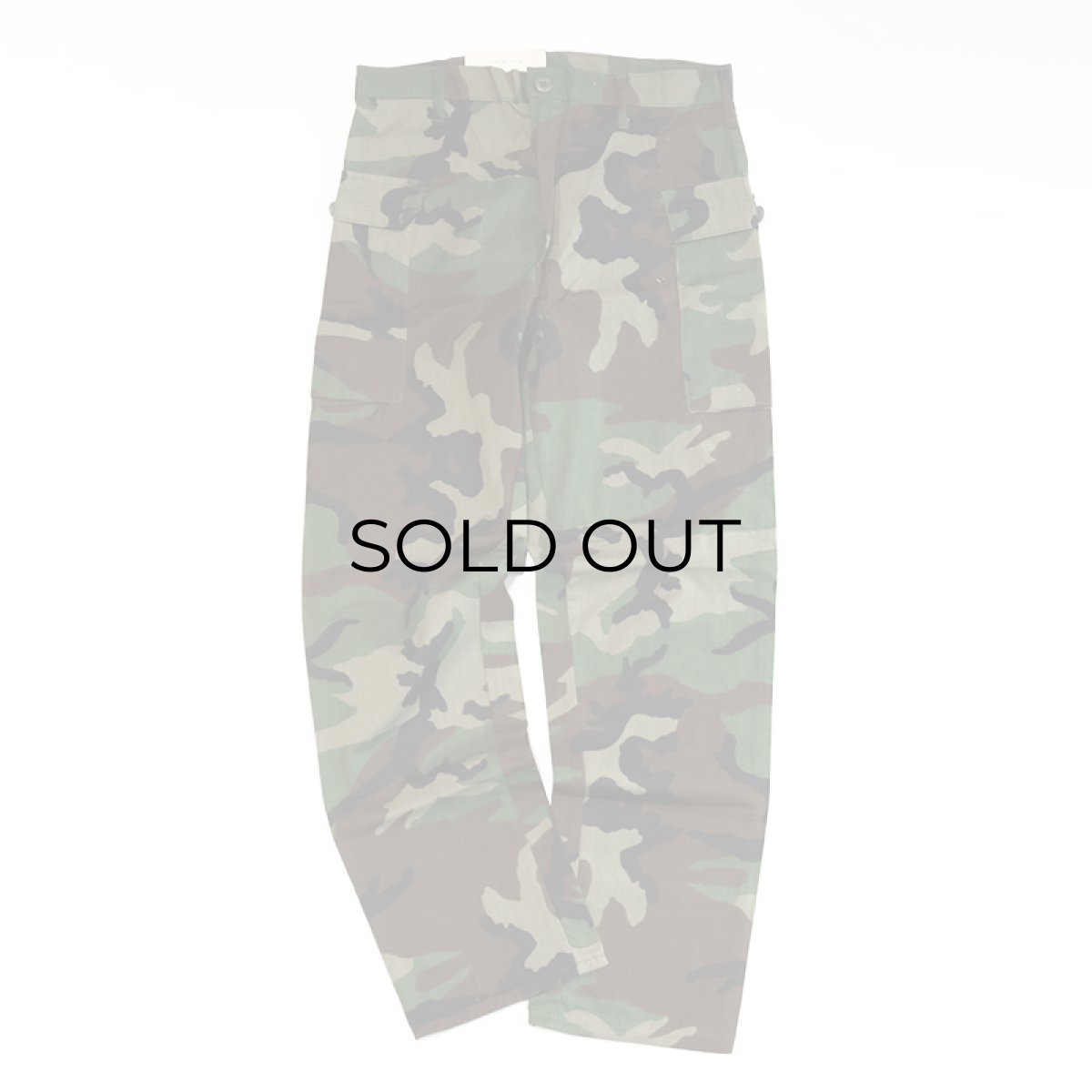 画像2: 〜80's GUNG HO COTTON NYLON WOODLAND CAMOUFLAGE M-43 style CARGO PANTS "DEADSTOCK"【W34 x L32 程度】 (2)