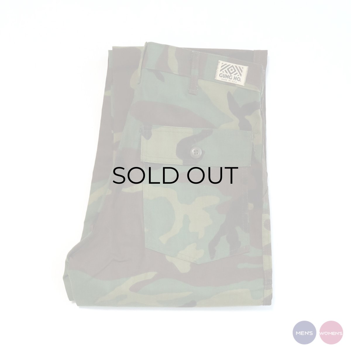 画像1: 〜80's GUNG HO COTTON NYLON WOODLAND CAMOUFLAGE BAKER style WORK PANTS "DEADSTOCK"【W32 x L34 程度】 (1)