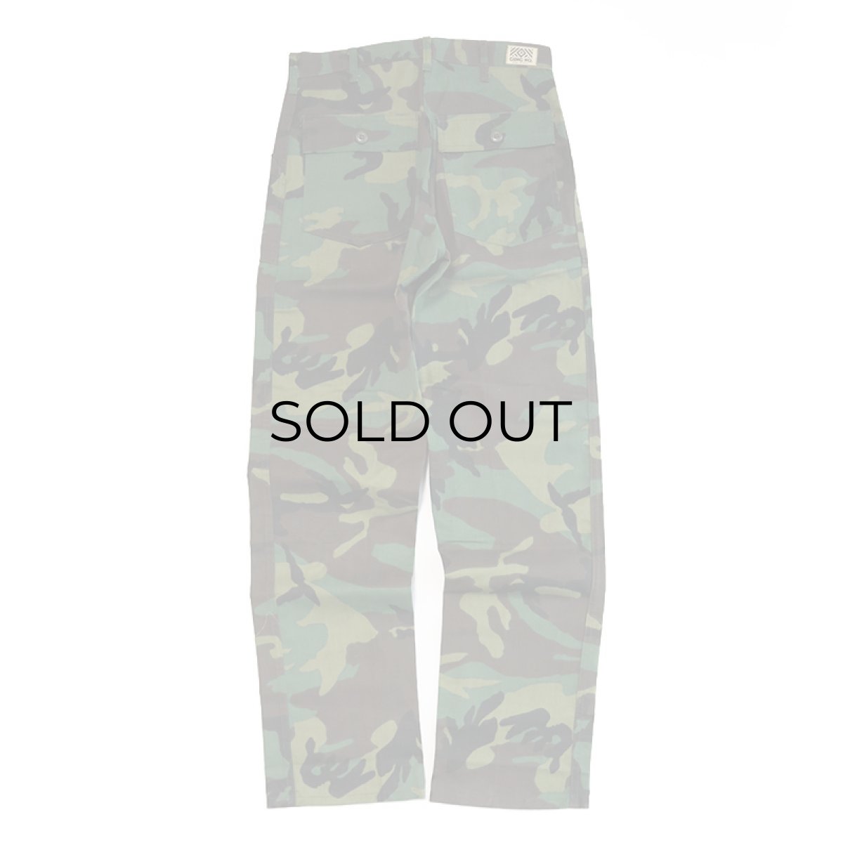 画像4: 〜80's GUNG HO COTTON NYLON WOODLAND CAMOUFLAGE BAKER style WORK PANTS "DEADSTOCK"【W32 x L34 程度】 (4)