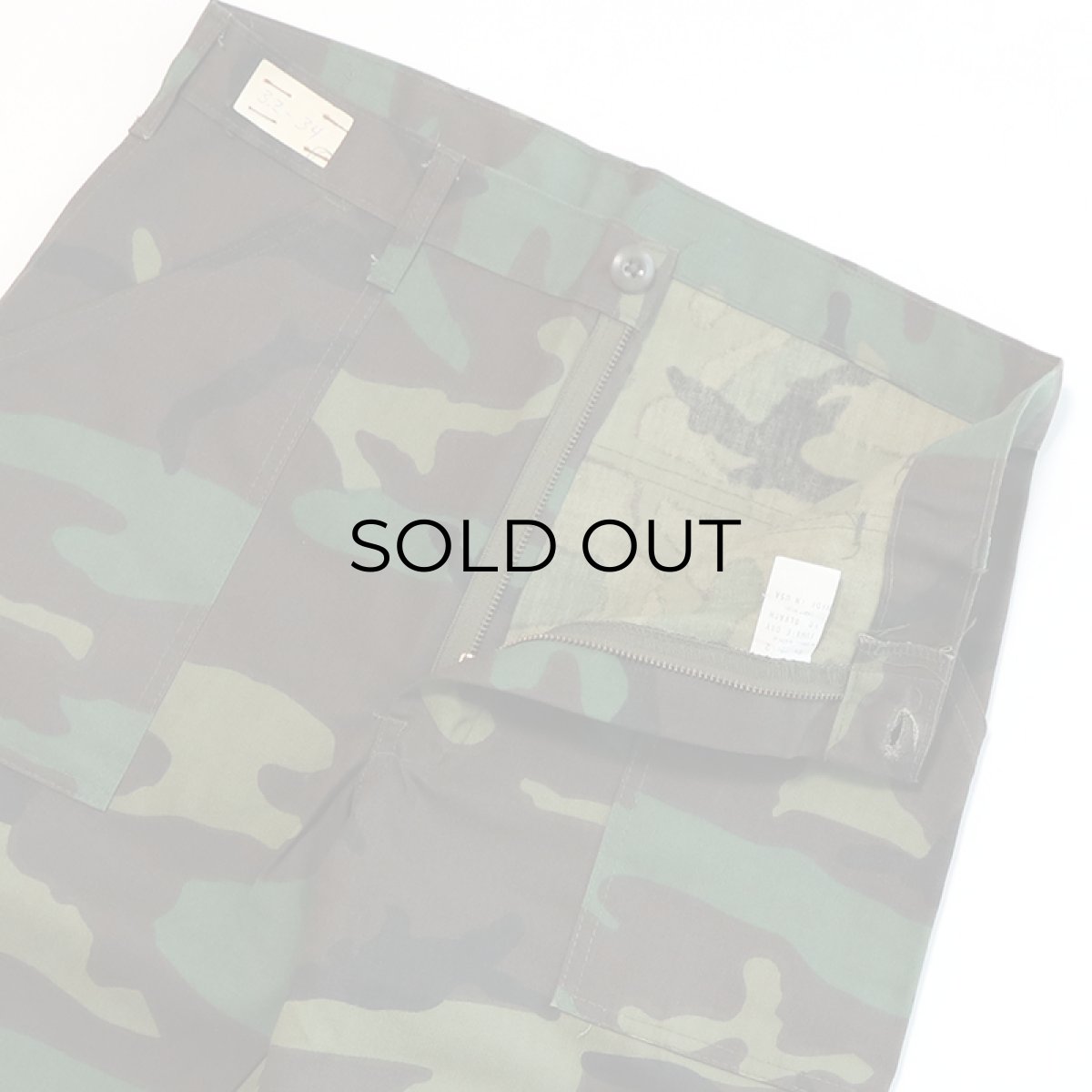 画像5: 〜80's GUNG HO COTTON NYLON WOODLAND CAMOUFLAGE BAKER style WORK PANTS "DEADSTOCK"【W32 x L34 程度】 (5)
