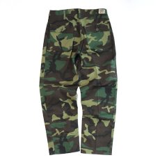 画像4: 〜80's GUNG HO COTTON NYLON WOODLAND CAMOUFLAGE BAKER style WORK PANTS "DEADSTOCK"【W34 x L30 程度】 (4)