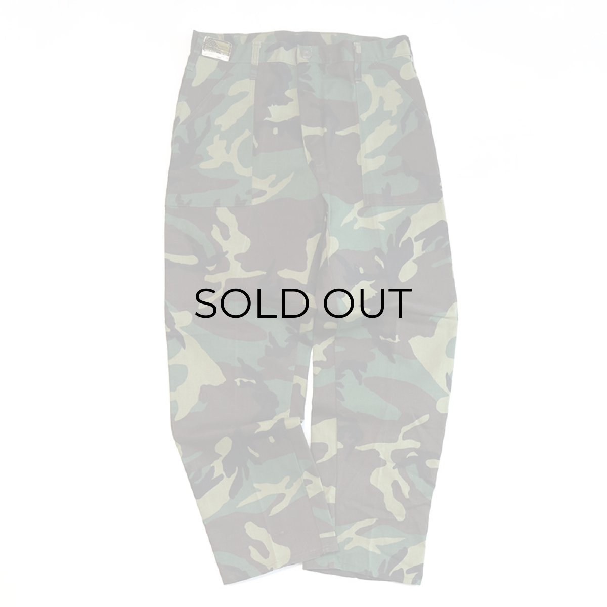画像2: 〜80's GUNG HO COTTON NYLON WOODLAND CAMOUFLAGE BAKER style WORK PANTS "DEADSTOCK"【W34 x L30 程度】 (2)