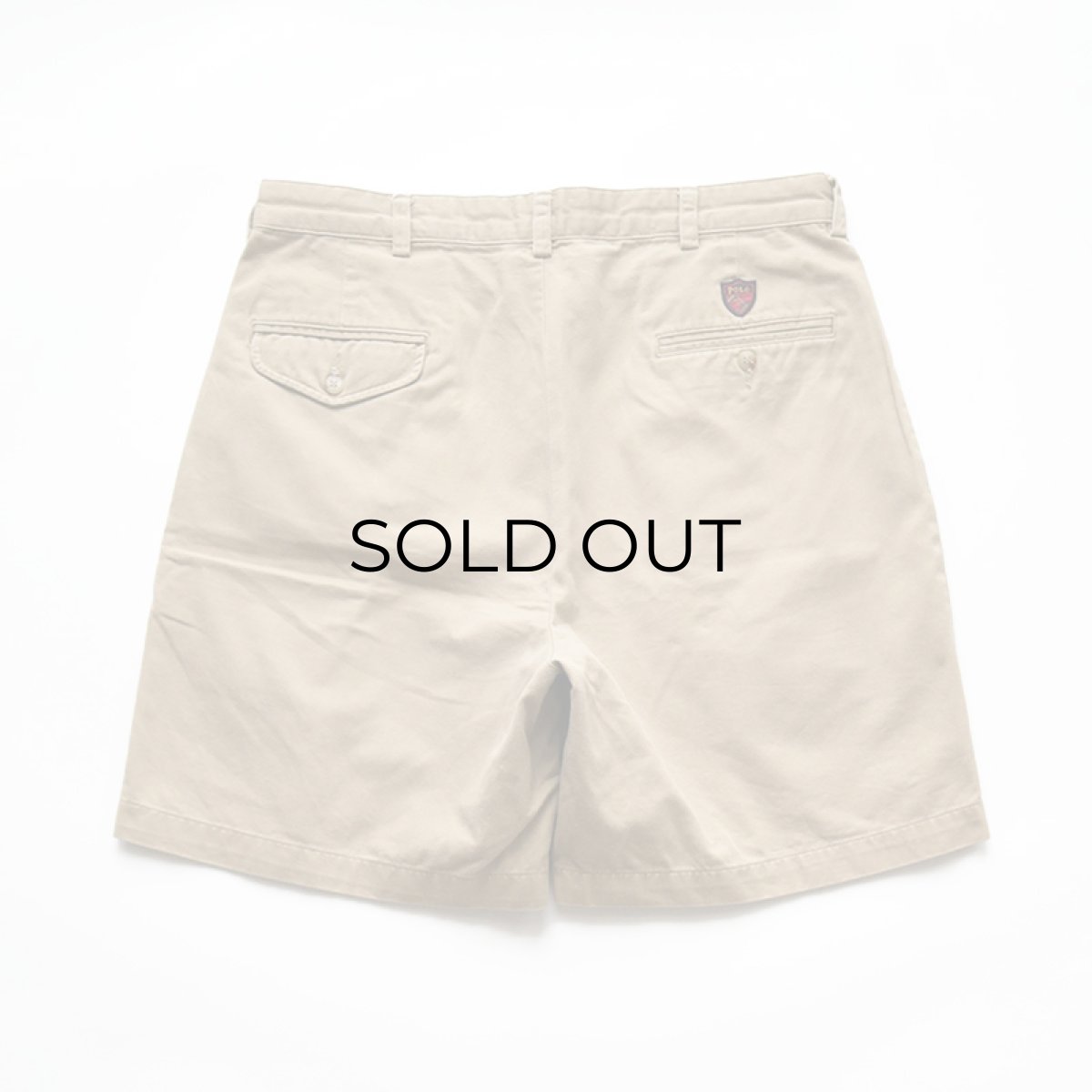 画像3: 90's POLO GOLF COTTON TWILL TUCK SHORTS 【W35 程度】 (3)