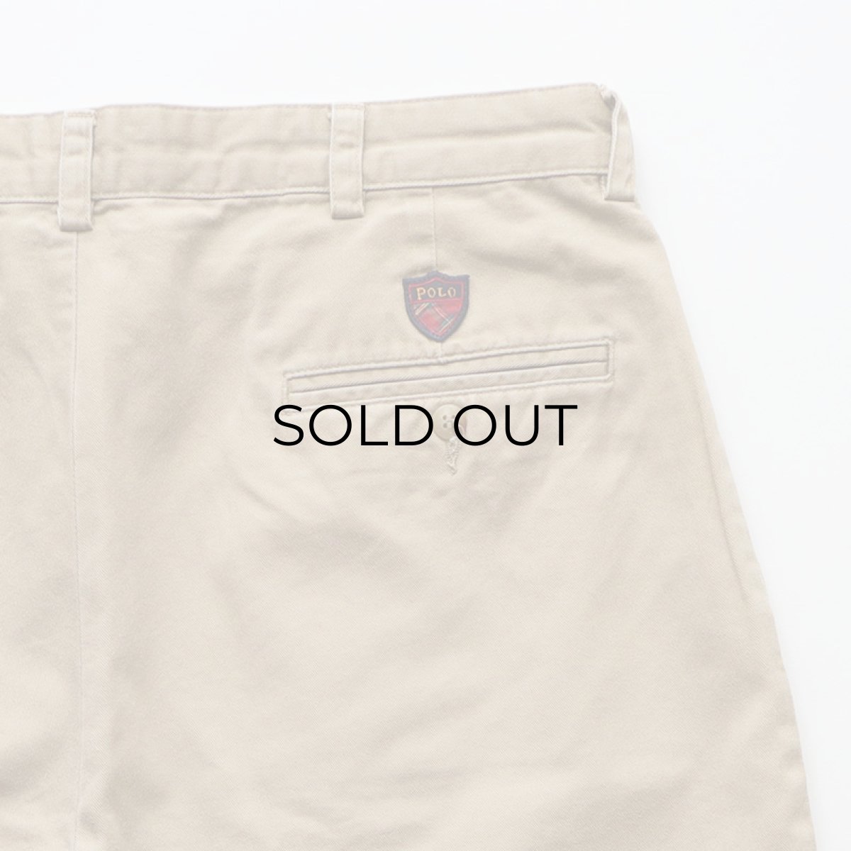 画像6: 90's POLO GOLF COTTON TWILL TUCK SHORTS 【W35 程度】 (6)