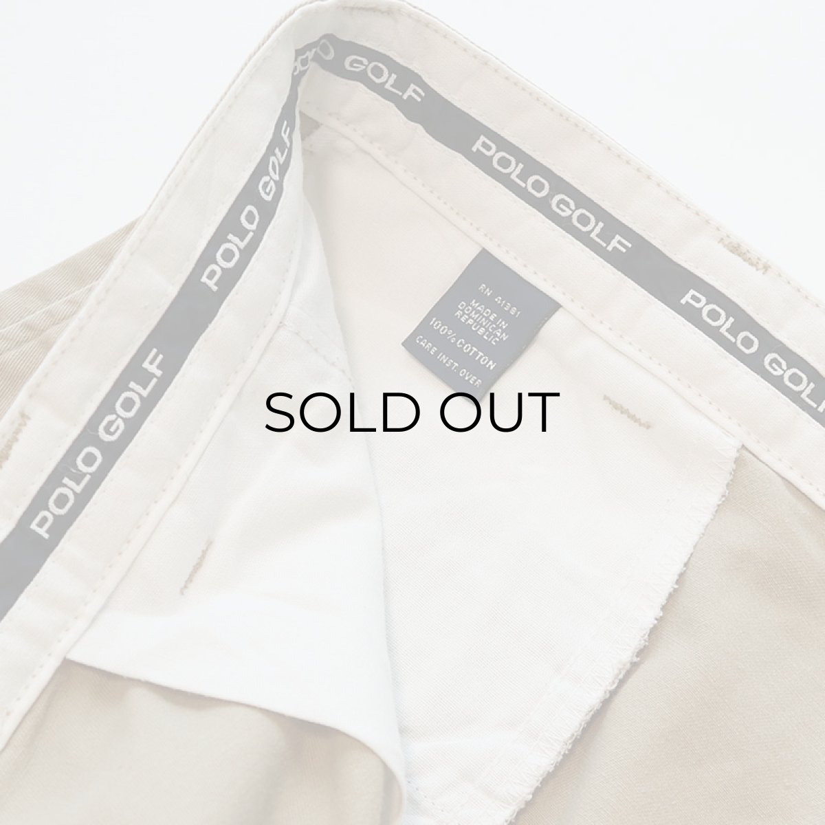 画像7: 90's POLO GOLF COTTON TWILL TUCK SHORTS 【W35 程度】 (7)