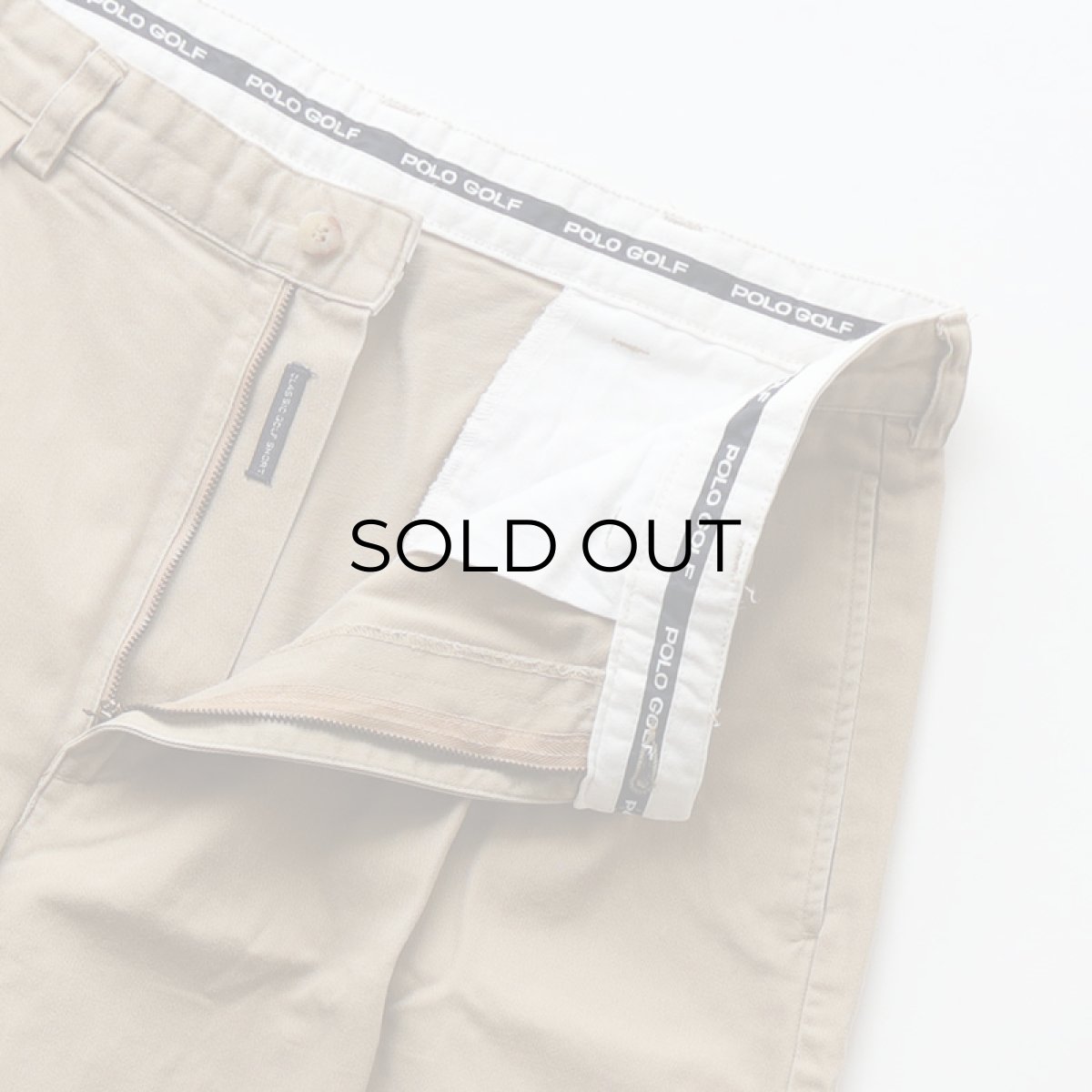 画像4: 90's POLO GOLF COTTON TWILL TUCK SHORTS 【W35 程度】 (4)