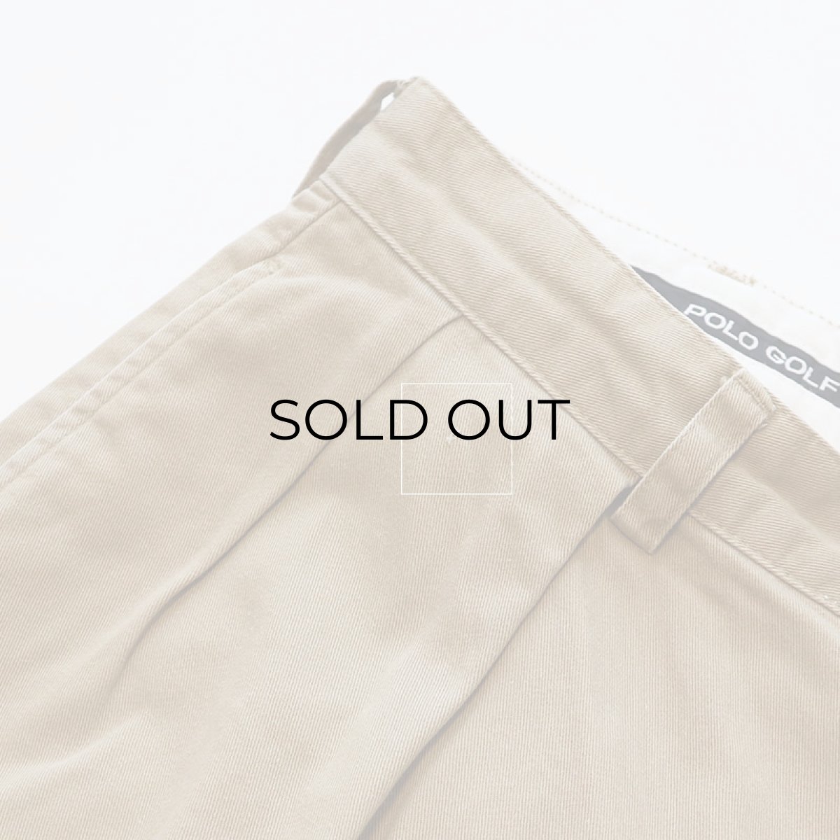 画像9: 90's POLO GOLF COTTON TWILL TUCK SHORTS 【W35 程度】 (9)