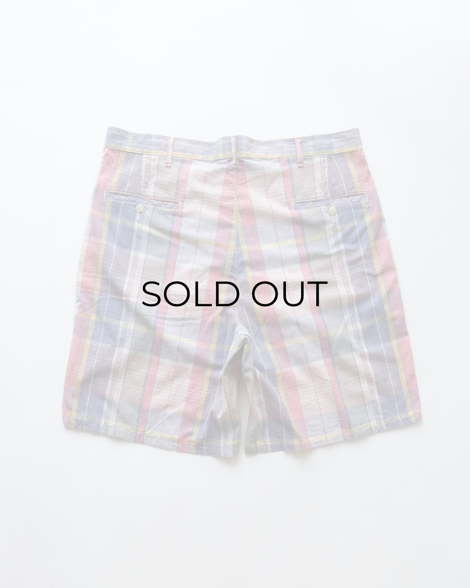 画像3: 〜90's Polo by Ralph Lauren COTTON MADRAS CHECK TUCK SHORTS "MADE IN USA" 【W36 程度】 (3)