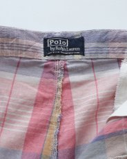 画像7: 〜90's Polo by Ralph Lauren COTTON MADRAS CHECK TUCK SHORTS "MADE IN USA" 【W36 程度】 (7)