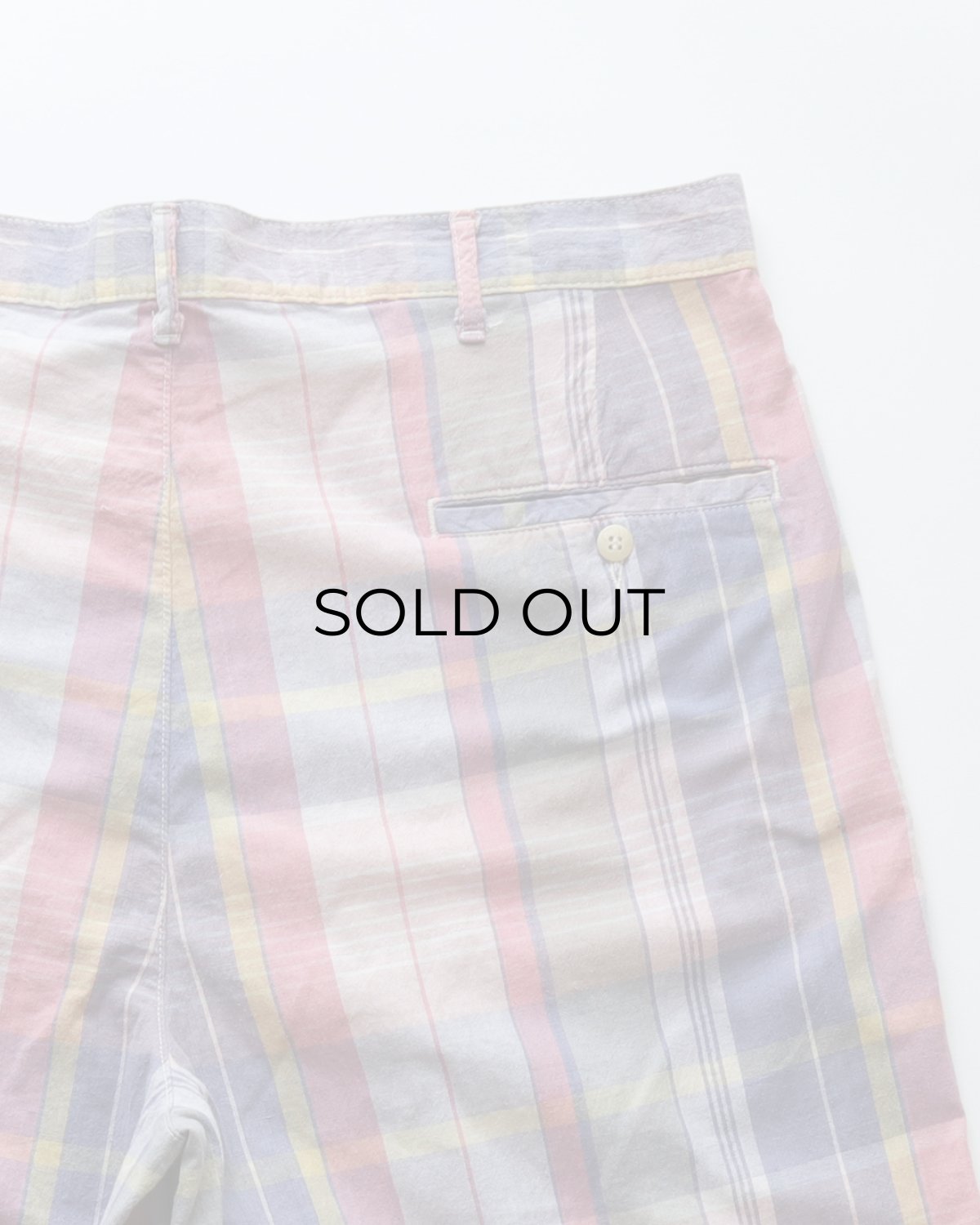 画像6: 〜90's Polo by Ralph Lauren COTTON MADRAS CHECK TUCK SHORTS "MADE IN USA" 【W36 程度】 (6)