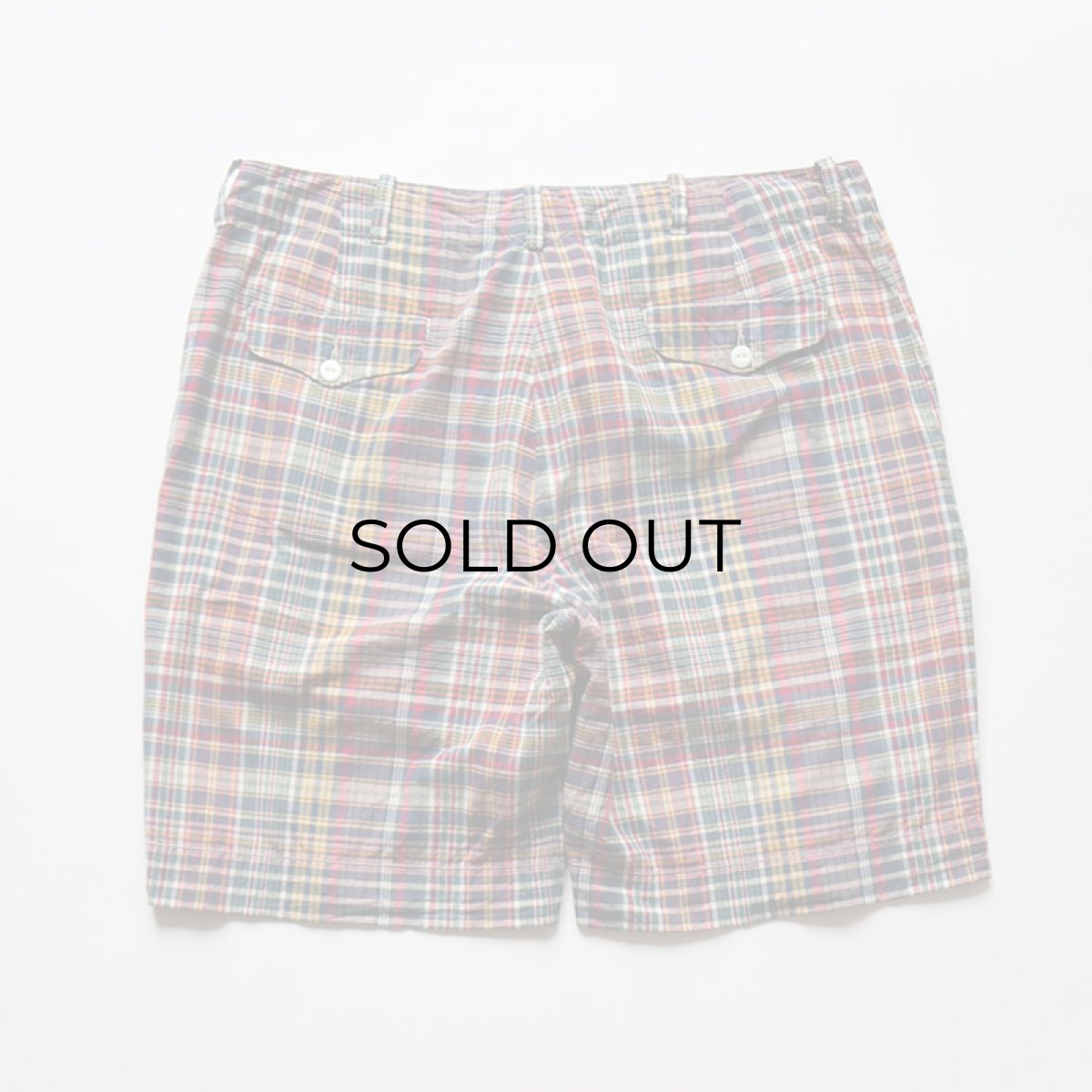 画像3: Polo by Ralph Lauren COTTON MADRAS CHECK NO TUCK SHORTS 【W37 程度】 (3)