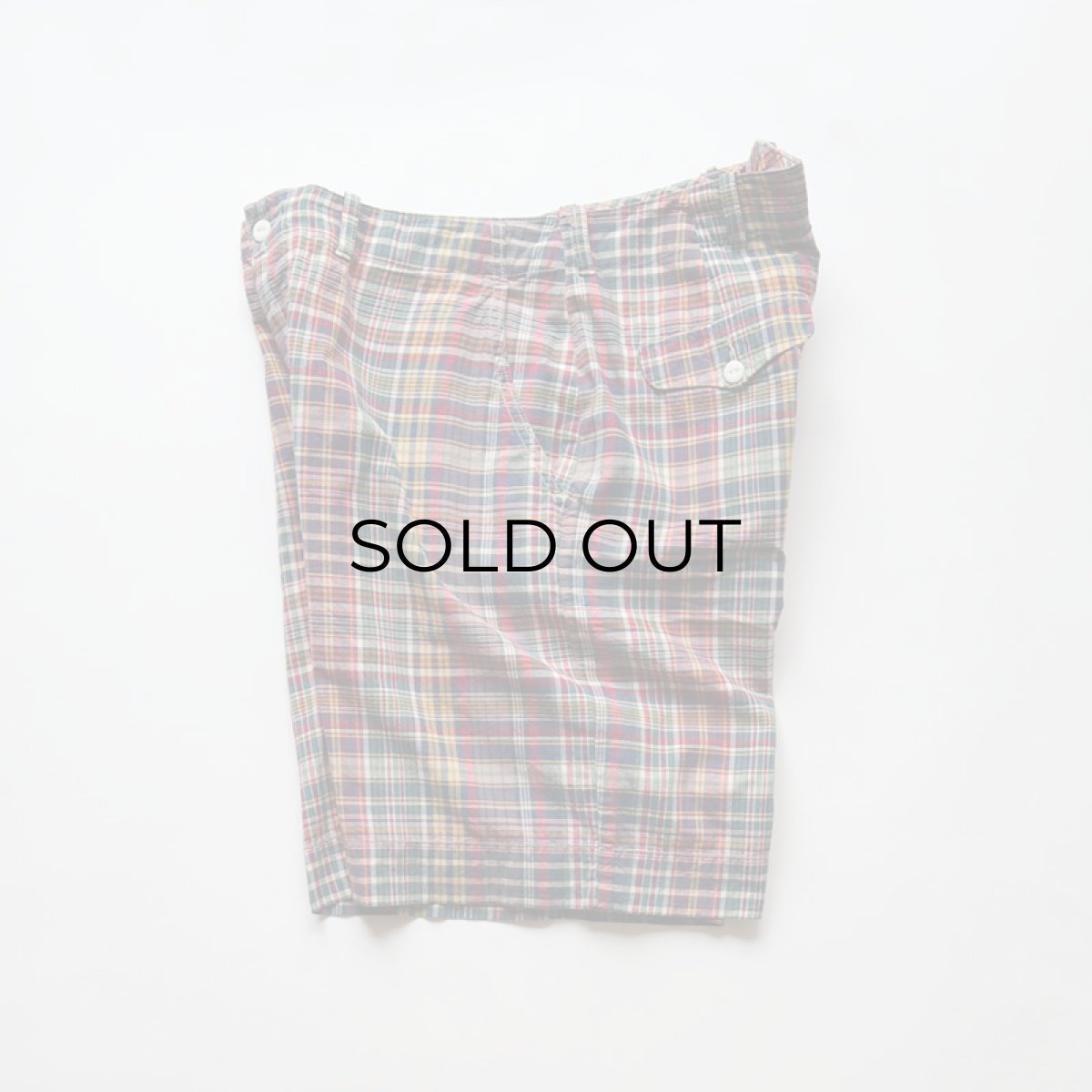 画像2: Polo by Ralph Lauren COTTON MADRAS CHECK NO TUCK SHORTS 【W37 程度】 (2)