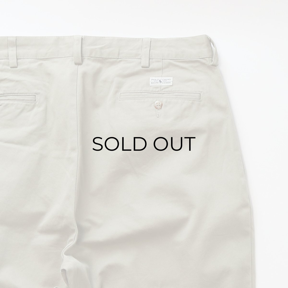 画像6: 90's Polo by Ralph Lauren "POLO CHINO" COTTON TWILL TUCK PANTS【W35 x L34 程度】 (6)